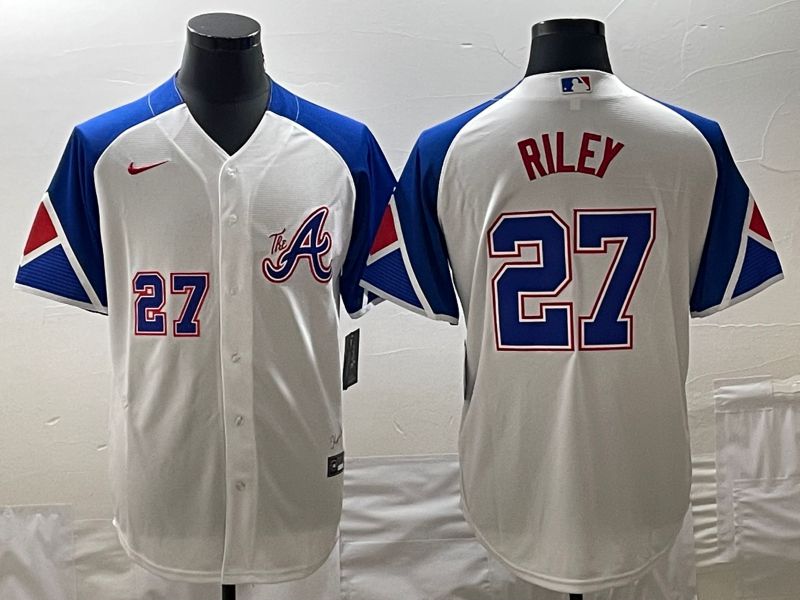 Men Atlanta Braves #27 Riley White City Edition 2024 Nike MLB Jersey style 4->atlanta braves->MLB Jersey